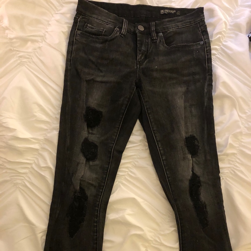 Blank NYC black ripped skinny jeans